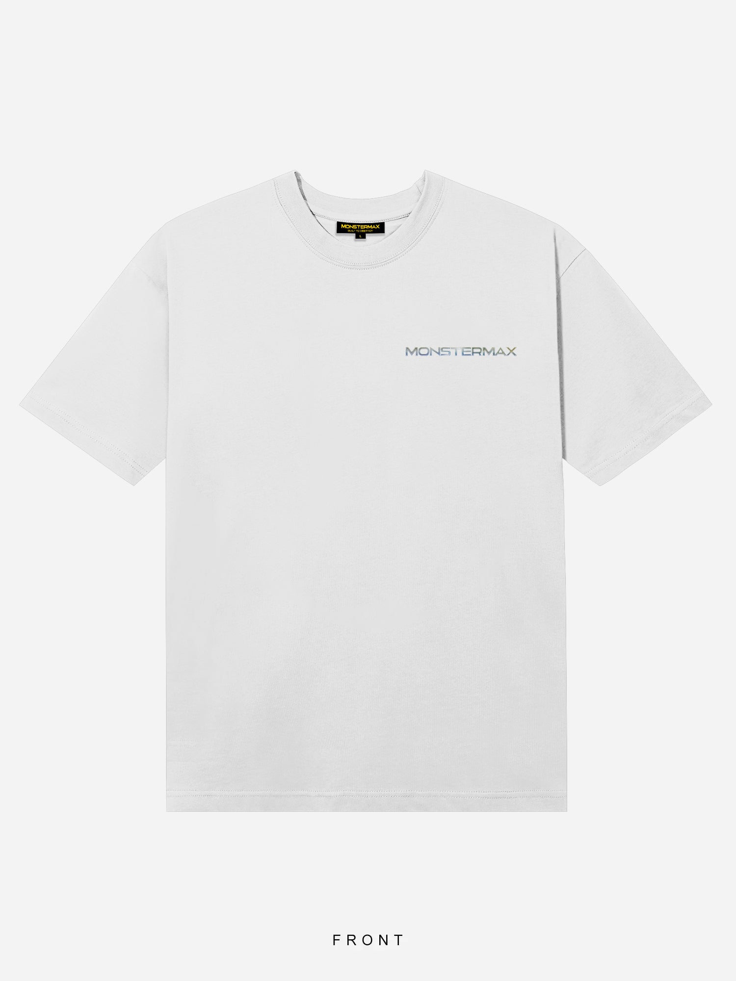 CHROME FLAT WHITE TEE | MONSTERMAX