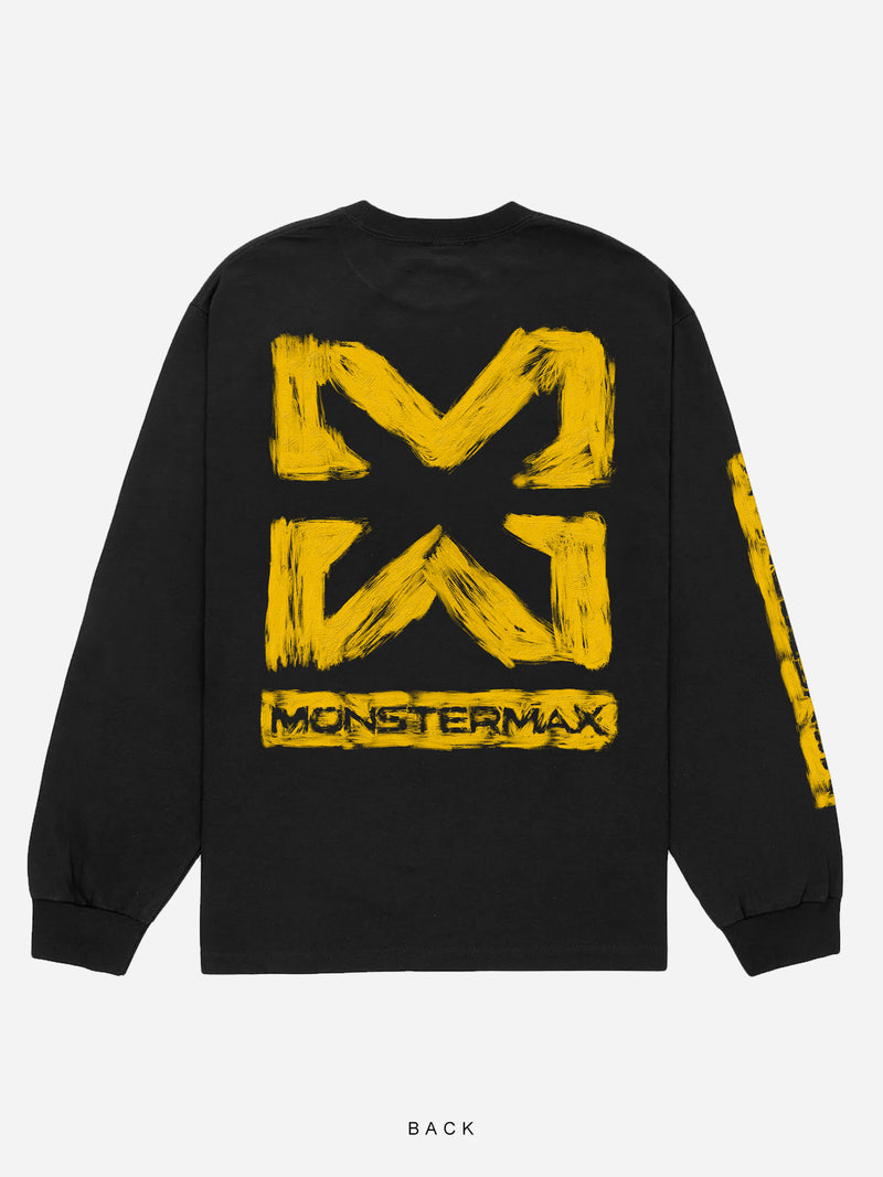 PAINTED LOGO BLACK LONG SLEEVE